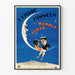 Vintage-Poster For Heaven's Sake vor blauem Mondhintergrund
