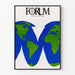 Vintage-Poster Forum Englischunterricht, Weltkarte 1980