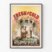 Vintage-Poster Nordpol Frisches und Kaltes Lagerbier
