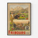 Vintage-Poster Fribourg Schweiz Wanddekoration Landschaft und Kultur