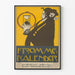 Dekoratives Jugendstil-Poster mit Frau und Sanduhr