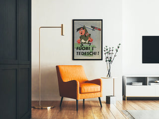 Historisches Propagandaposter Fuori I Tedeschi