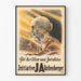Vintage-Poster für soziale Initiative für ältere Menschen und Menschen mit Behinderungen