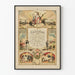 Vintage-Poster mit Zertifikat der GAR-Mitgliedschaft, Wanddekoration im historischen Stil