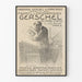 Vintage-Werbeplakat von Gerschel für Lithografie-Druckfarben