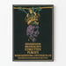 Vintage-Werbeplakat Wanddekoration Weintraube Krone