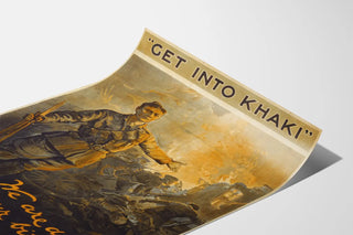 Vintage-Militärposter Get Into Khaki