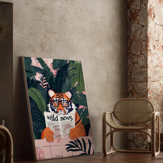 Tiger and Wild News Table - Jungle and Fantasy