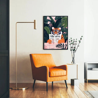Tiger and Wild News Table - Jungle and Fantasy