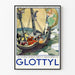 Vintage-Dekorposter Glottyl am Meereshorizont