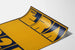 Grafikposter Go Era 3 2 1 in Blau und Gelb