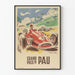Retro-Poster des Grand Prix von Pau - Vintage-Autokurs-Poster