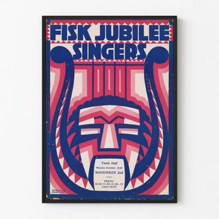 graphic-design-for-fisk-jubilee-singers-concert-poster-with-harp-and-mask-motif