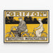 Vintage-Poster Griffon Fahrrad und Motorrad gelb — gerahmtes Bild an der Wand