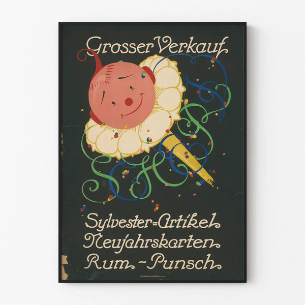 Vintage-Poster Verkauf Artikel Neujahr und Glückwunschkarten