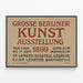 Historisches Wandbild der Großen Berliner Kunstausstellung 1899 – Wanddekoration — gerahmtes Bild an der Wand