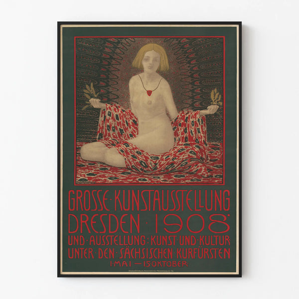 Plakat Jugendstil Ausstellung Kunst Dresden 1908