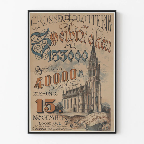 grossegeld-lotterie-swei-brucken-mk-13300-prostestantische-althistorische-alexanders-kirche-brucken