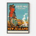 Vintage-Poster Haere Mai Willkommen in Neuseeland