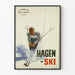 Vintage-Poster HAGEN Ski - Wintersportrückwand für die Wanddekoration