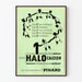 Vintage-Poster Wanddekoration Halo Calcion - Kindliche Grafikillustration