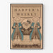 Vintage-Poster Harper's Weekly Weihnachten mit Figuren und Weihnachtsmann