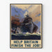 Britisches Militär-Propagandaposter mit Panzerschiffen und Flugzeugen