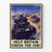 Vintage-Wandposter Krieg - Helfen Sie Großbritannien, die Aufgabe zu beenden