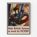 Vintage-Poster British Guiana Arbeit für den Sieg