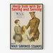 Vintage-Poster Kriegssparmarken – Hilfe und Unterstützung für den Soldaten