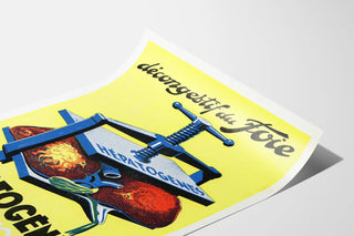 Vintage-Poster HÉPATOGENES Charvoz – Wanddekoration Gesundheit Leber