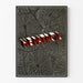 Vintage Dekorationsposter Hepatrol in Schwarz und Rot