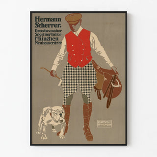 Vintage-Poster Hermann Scherrer Sportlicher Schneider in München