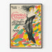 Vintage-Poster Karneval mit Tänzerin und buntem Konfetti