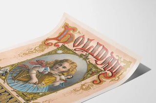 Vintage-Poster Holiday Presents für festliche Wanddekoration