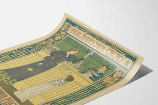 Vintage-Poster Hollandischer Kakao - Retro-Wanddekoration im Jugendstil