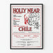 Plakat des Konzerts von Holly Near für das Volk Chiles