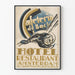 Vintage-Poster Hôtel Restaurant Amsterdam Kleine Gartmanplantsoen