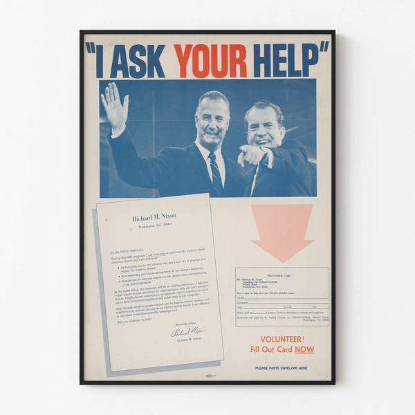 Vintage-Wahlposter von Nixon-Agnew 1968