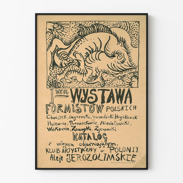 Altes Poster der Ausstellung der polnischen Formisten - Vintage-Wanddekoration