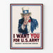 Vintage-Rekrutierungsplakat der U.S. Army „I Want You“