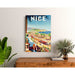 Promenade des Anglais in Nizza | Kunstdruck eines alten Posters