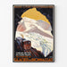 Mont-Blanc-Zug - Gletscher von Bionnassay | Kunstdruck eines alten Posters — gerahmtes Bild an der Wand
