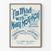 Vintage-Poster I'm Mad mit Mary Morrison