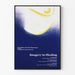 Dekoratives Poster Bildsprache in Heilung Vintage in Blau und Gelb