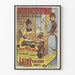 Vintage-Reproduktion eines Buntglasfenster-Posters für Wanddekoration