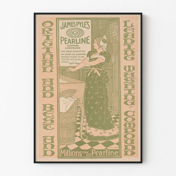 Vintage-Werbeplakat für James Pyle's Pearline Waschmittel