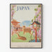 Vintage-Japan-Poster – Natürliche Wanddekoration und traditionelle Architektur