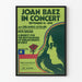Plakat Konzert Joan Baez - Unterstützung der Menschenrechte in Chile