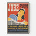 Vintage-Poster Jobs for Girls & Women - Retro-Wanddekoration weibliche Beschäftigung